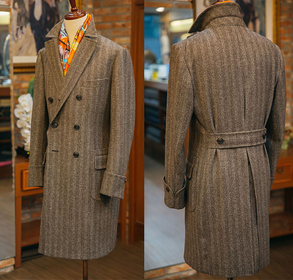 Men'S Vintage Formal Wear - Casaco de espinha de peixe de