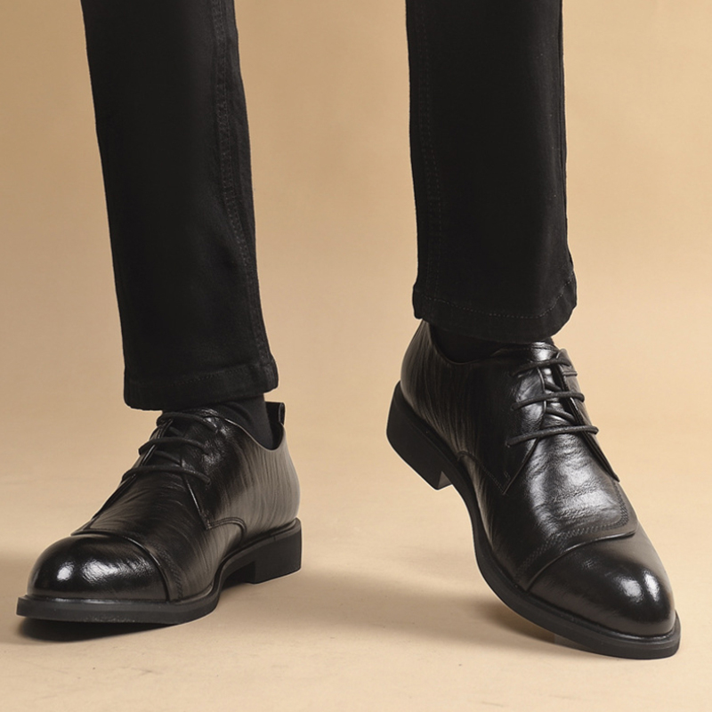 Men'S Formal Party Wear Shoes - Sapatos Oxford de Couro com Detalhe