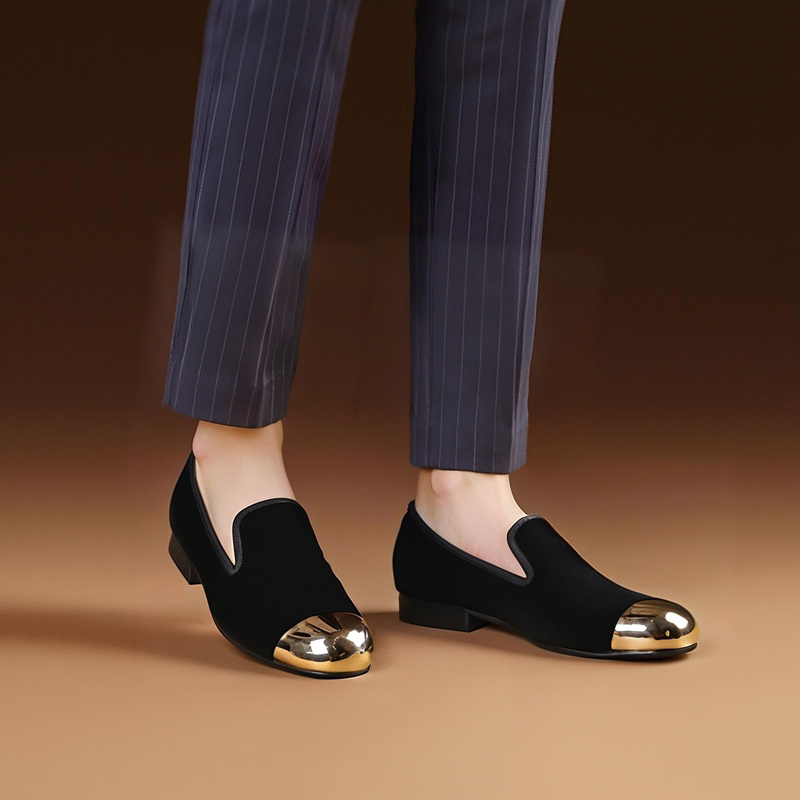 Men'S Formal Party Wear Shoes - Pieritar modelo clássico preto veludo deslizamento-em