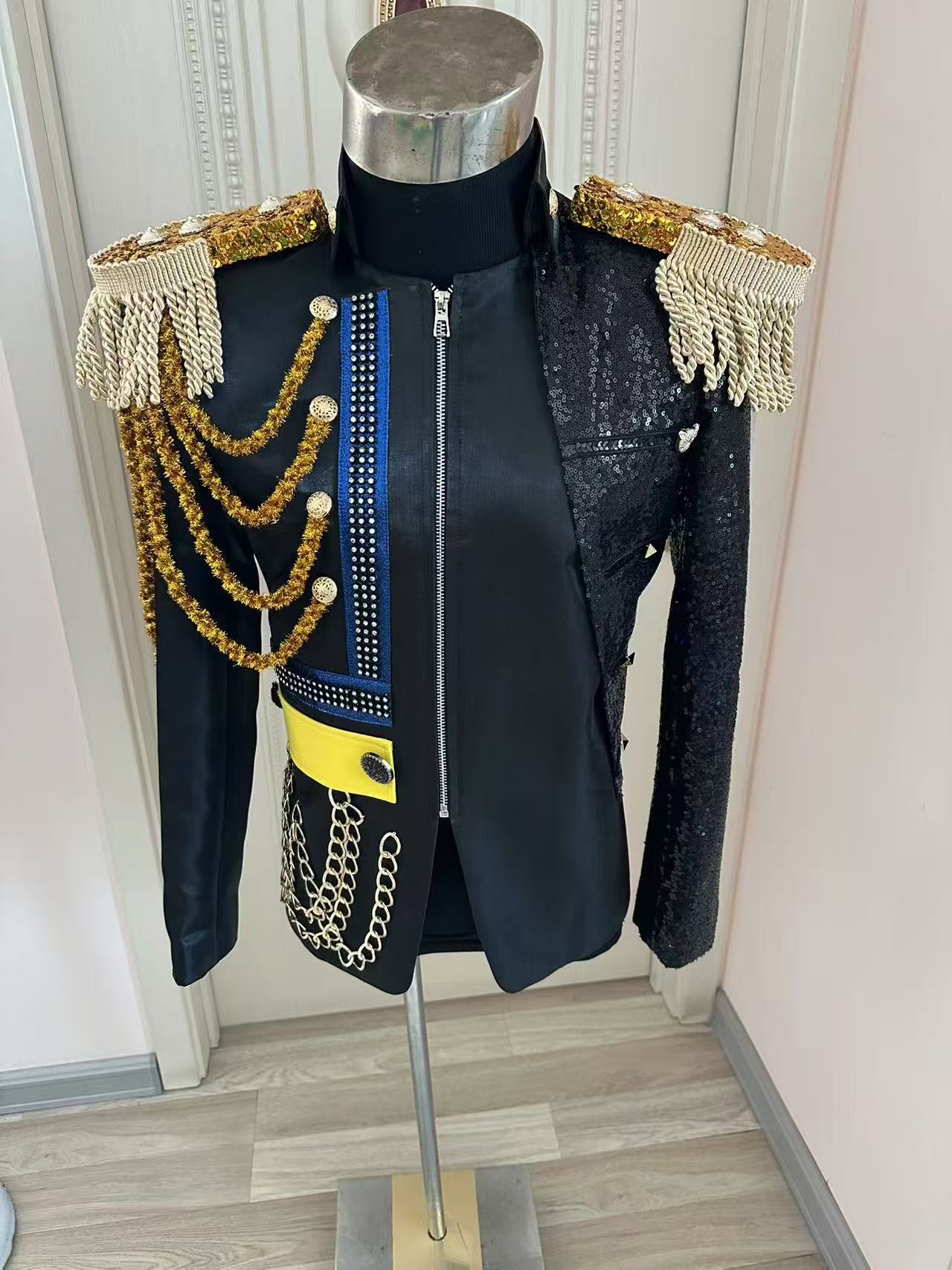 Men Formal Wear For Wedding - Novos homens borla jaqueta real festa