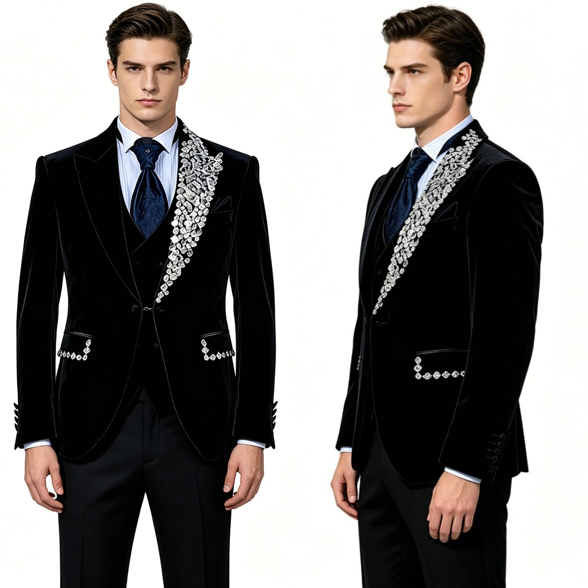 Men'S Formal Wear No Suit - Ternos de Casamento Formais em Veludo,