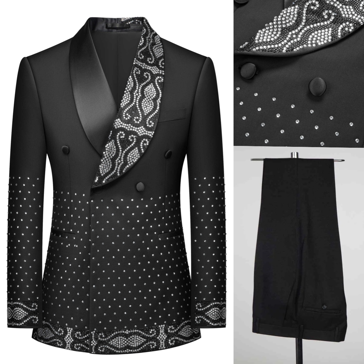 Men'S Formal Wear No Suit - Imagem real terno masculino cristal negócios