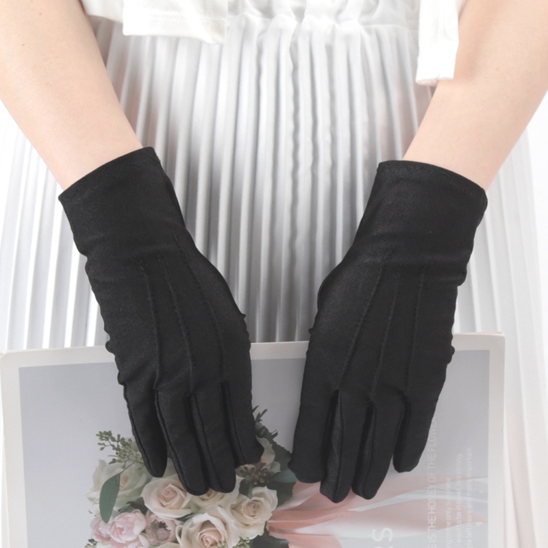Formal Wear Gloves Men - Elástico preto branco luvas formais guarda
