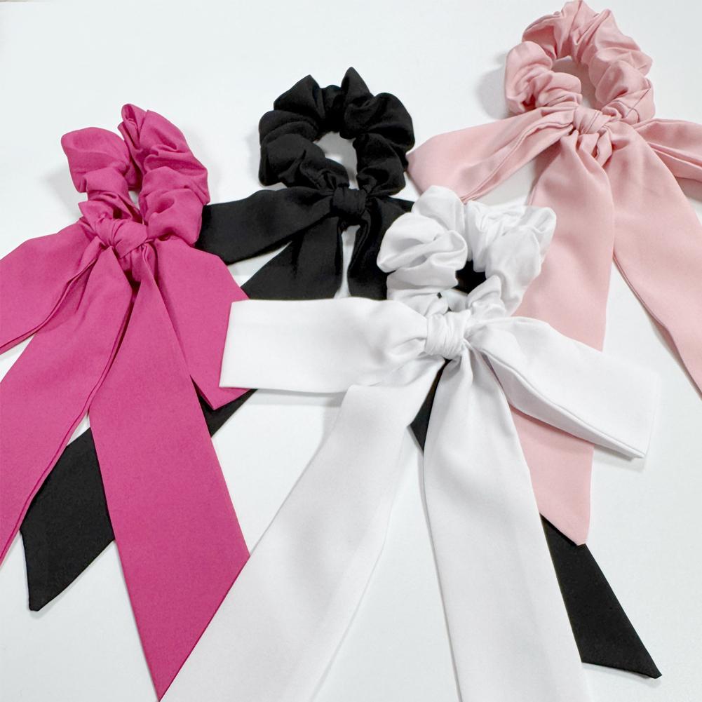 Satin Bow Tie - Elástico de Cabelo Liso de Cetim