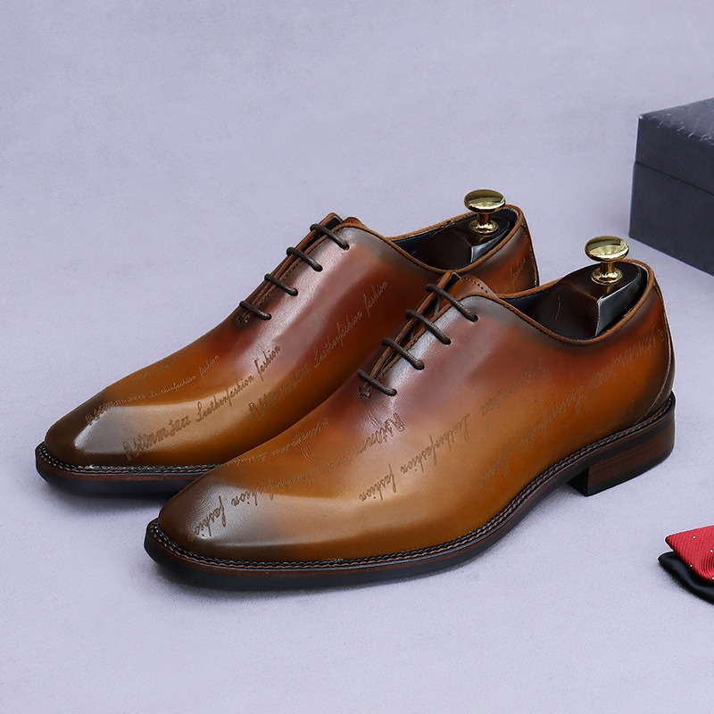 Men'S Formal Party Wear Shoes - Sapatos oxford de couro genuíno masculino