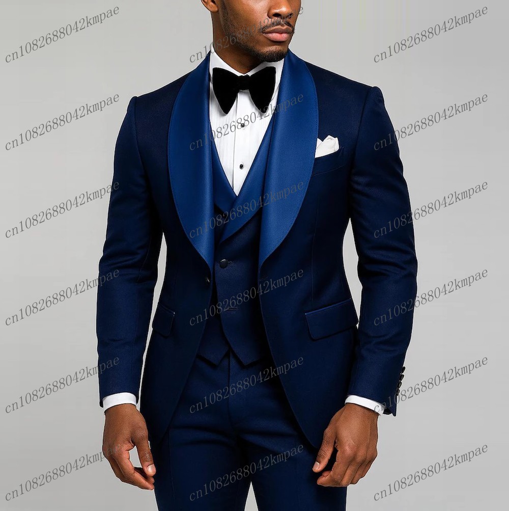 Novo azul marinho formal terno - Men Formal Wear Vest avaliação e preço