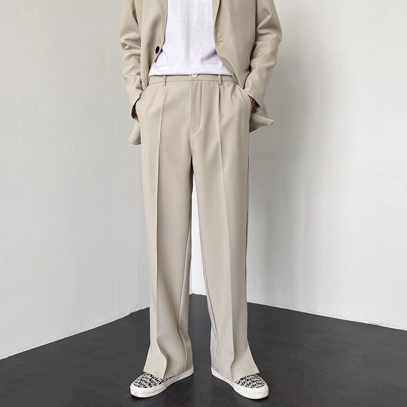 Cinza cáqui preto terno calças - Korean Men Formal Wear avaliação e preço