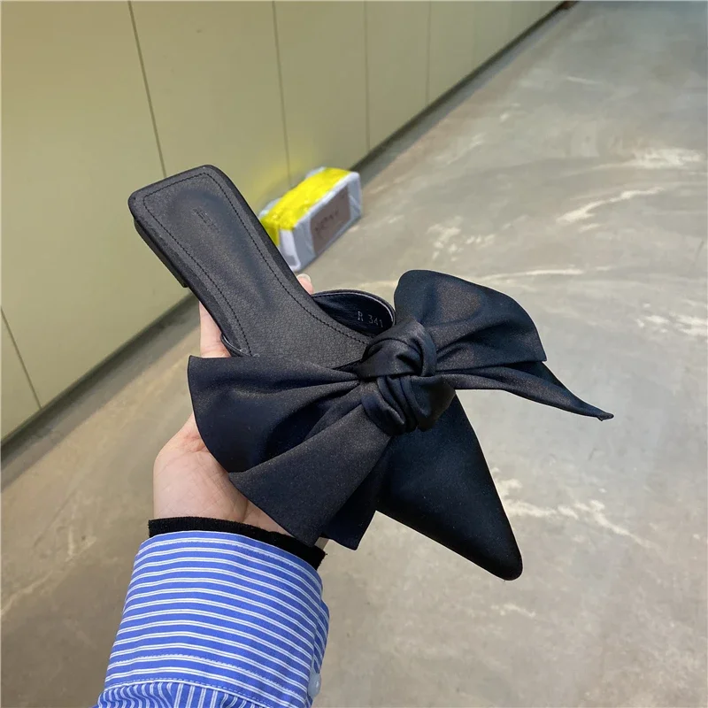 Sandálias Femininas com Laço G - Satin Bow Tie avaliação e preço