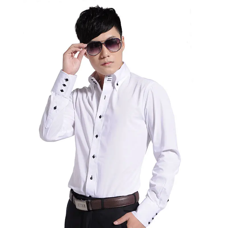 Camisa de vestido para homens  - Korean Men Formal Wear avaliação e preço