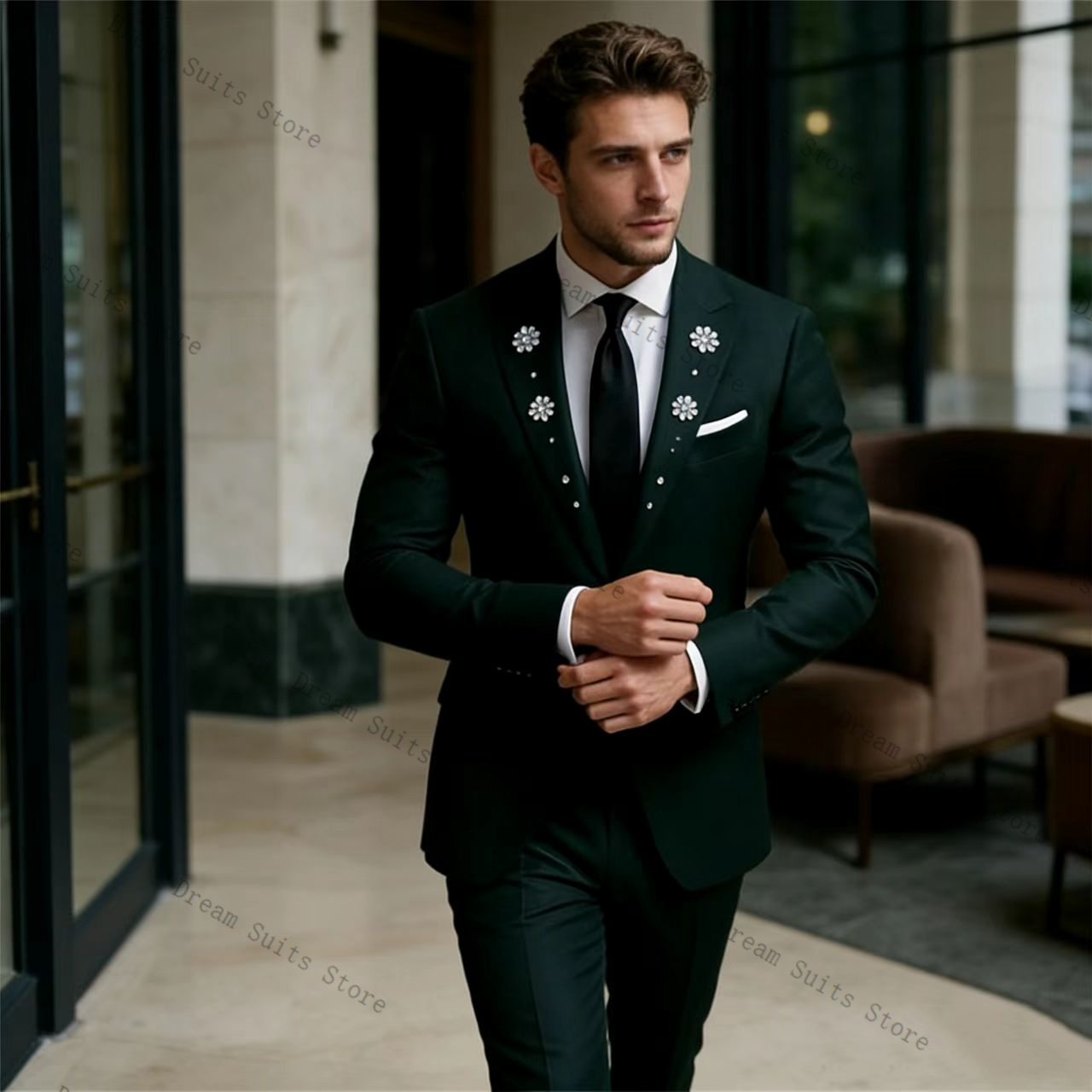 Conjunto de Terno Masculino Cr - Men Formal Wear Green avaliação e preço