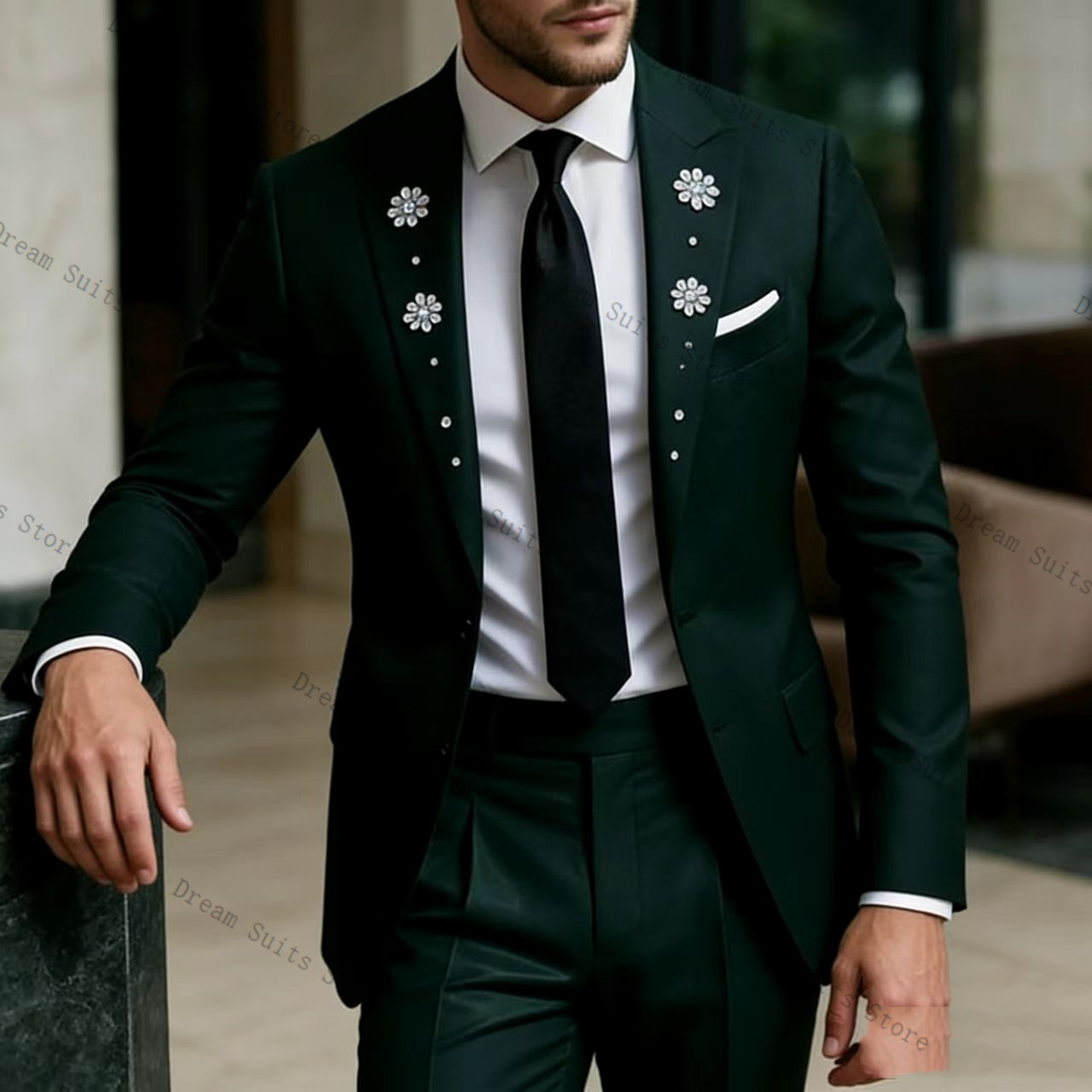Conjunto de Terno Masculino Cr - Men Formal Wear Green avaliação e preço
