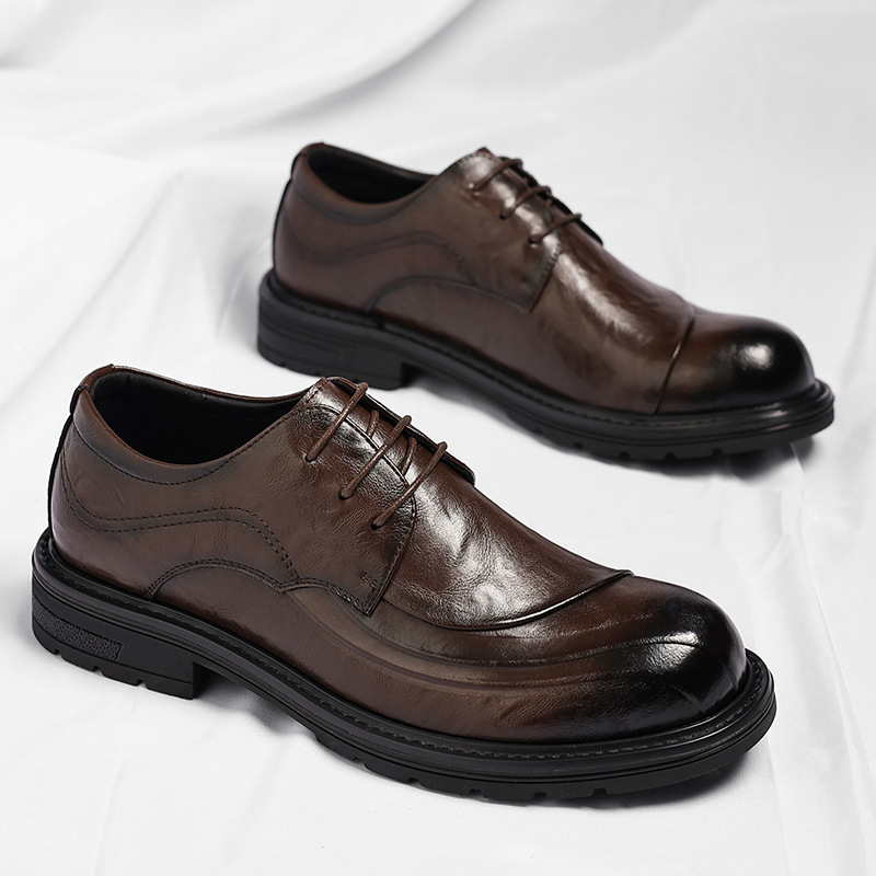 Sapatos de Couro Genuíno Marro - Men Formal Wear Fashion avaliação e preço