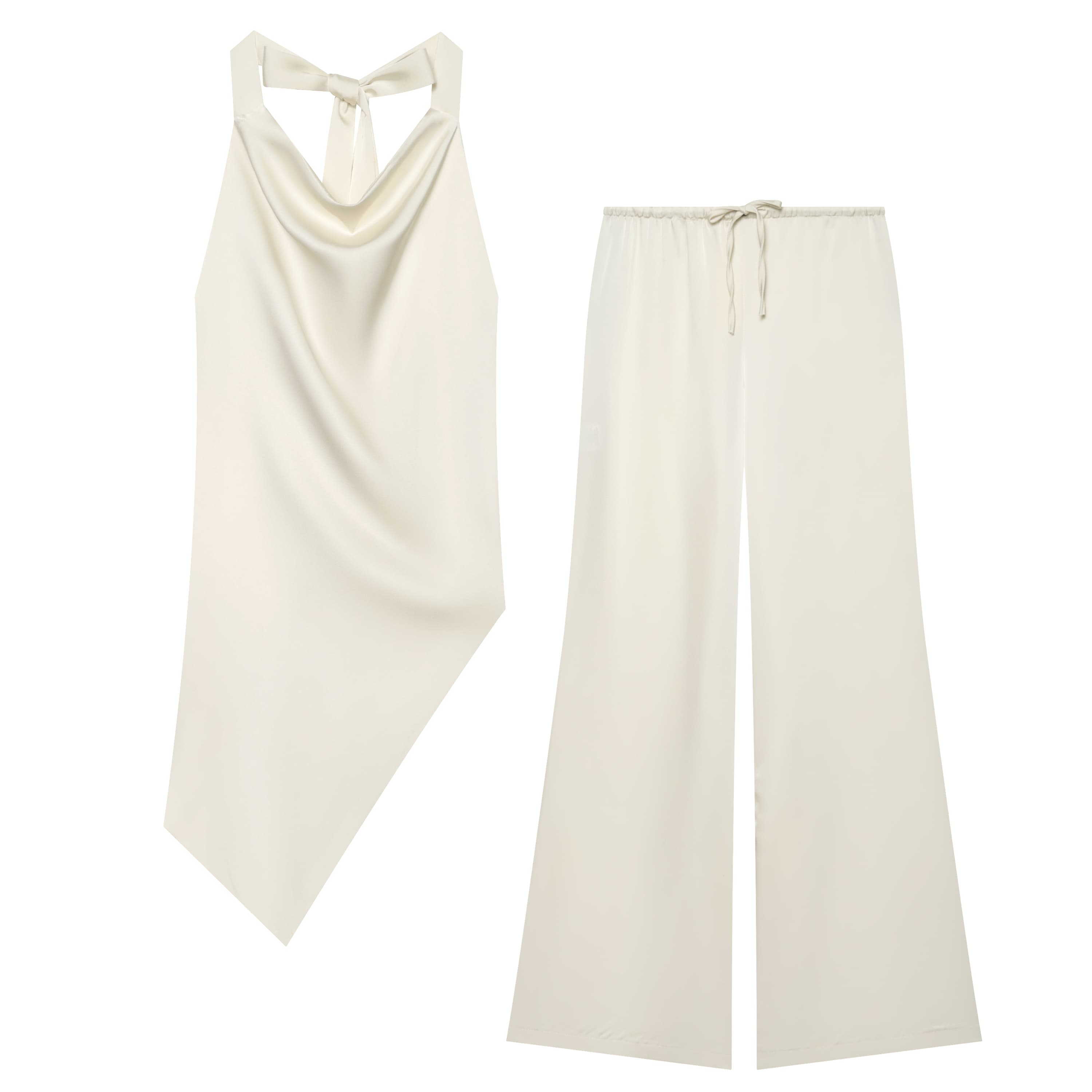 Conjunto Feminino de Cetim BSA - Satin Bow Tie avaliação e preço
