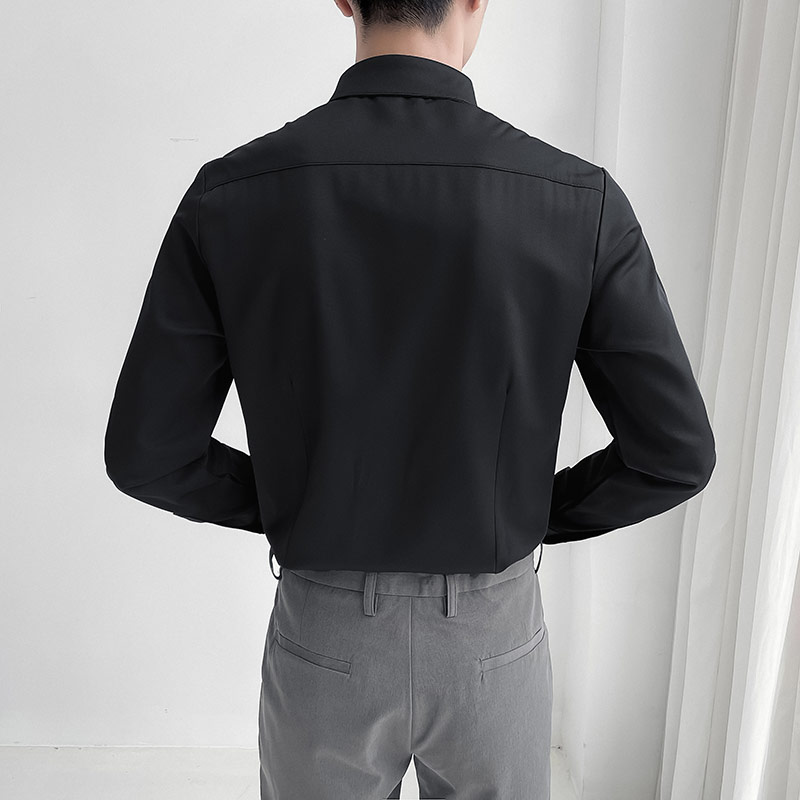 Homens de luxo camisa de festa - Korean Men Formal Wear avaliação e preço