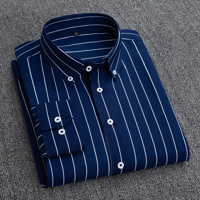 Camisa xadrez xadrez de manga  - Korean Men Formal Wear avaliação e preço