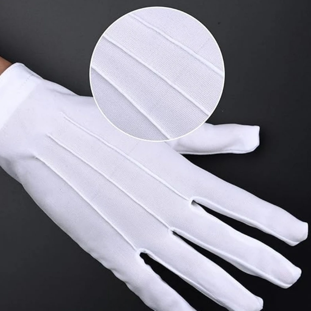 1/2 Pares de Luvas Brancas de  - Formal Wear Gloves Men avaliação e preço