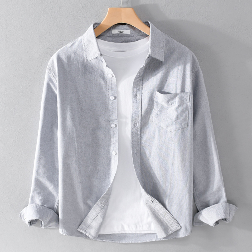 Camisa Masculina de Manga Long - Korean Men Formal Wear avaliação e preço