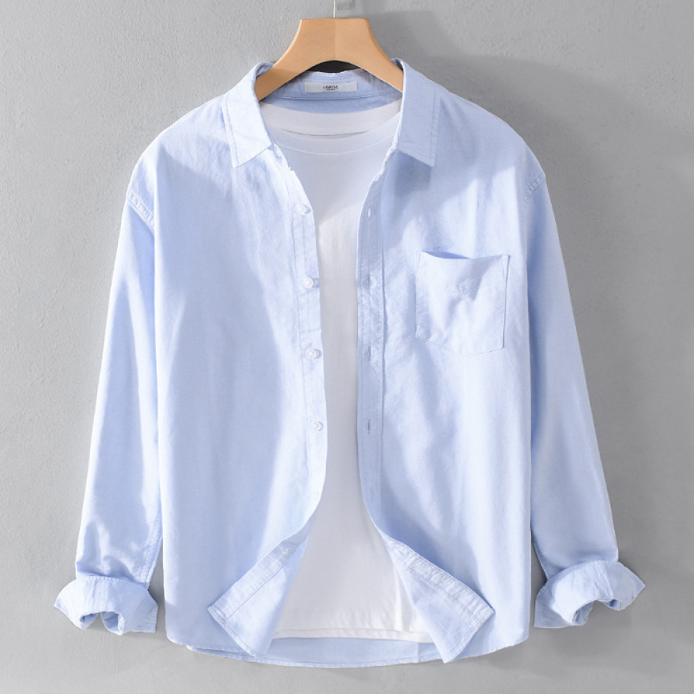 Camisa Masculina de Manga Long - Korean Men Formal Wear avaliação e preço