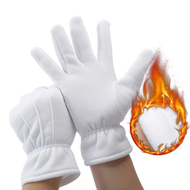 1 par branco luvas formais inv - Formal Wear Gloves Men avaliação e preço