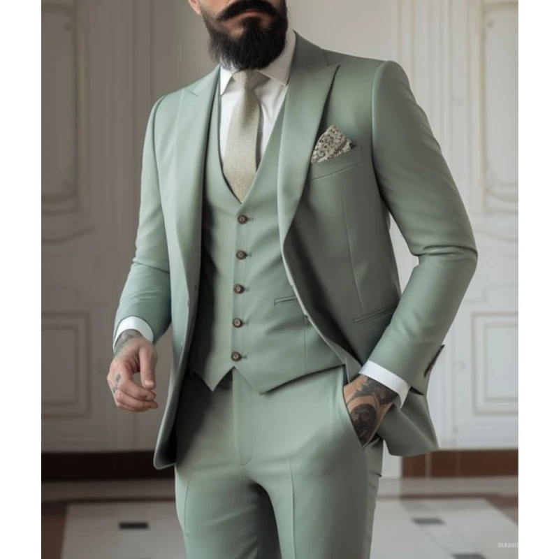 Ternos verdes claros masculino - Men Formal Wear Green avaliação e preço