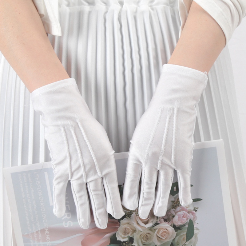 Elástico preto branco luvas fo - Formal Wear Gloves Men avaliação e preço
