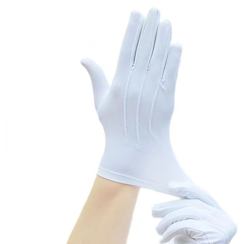 4 pçs luvas de algodão branco  - Formal Wear Gloves Men avaliação e preço