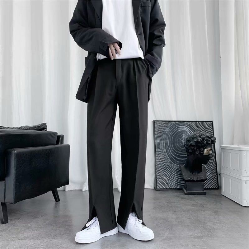 Calça masculina coreana solta  - Korean Men Formal Wear avaliação e preço