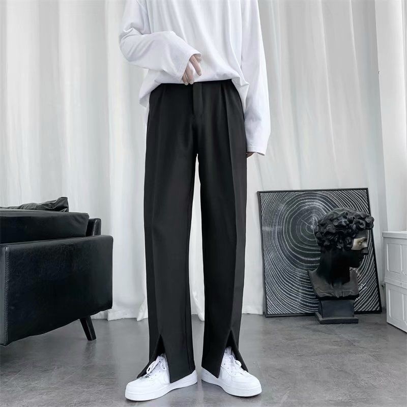 Calça masculina coreana solta  - Korean Men Formal Wear avaliação e preço