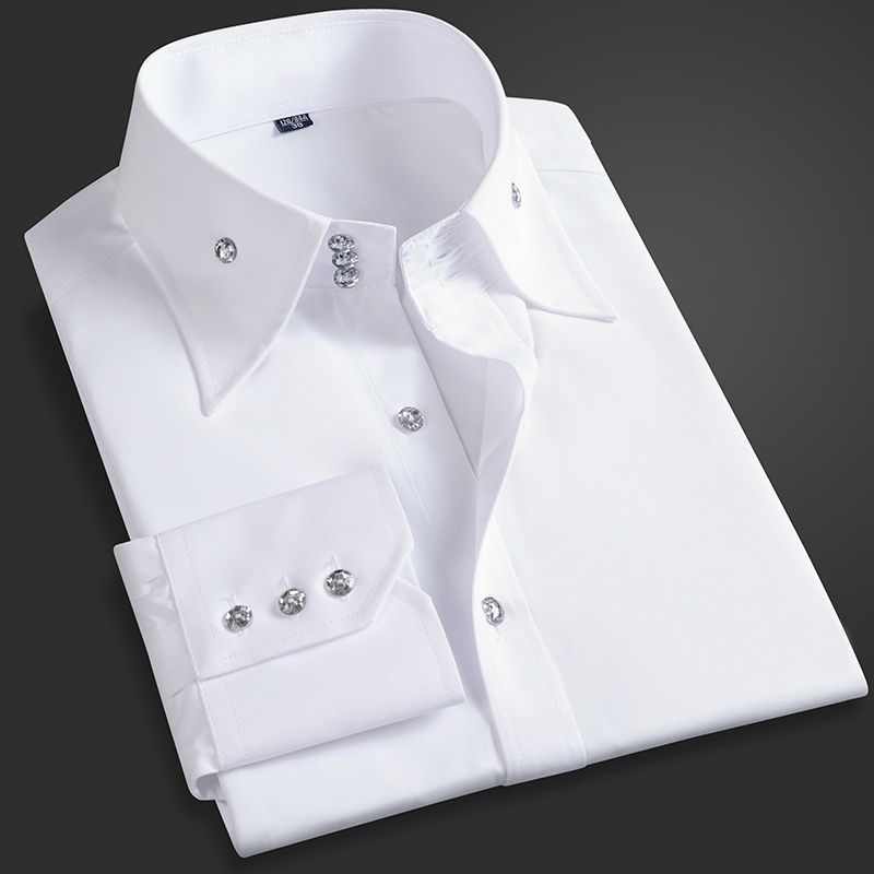 Primavera outono camisa execut - Korean Men Formal Wear avaliação e preço
