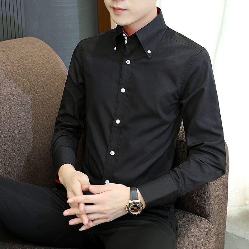 Primavera outono camisa execut - Korean Men Formal Wear avaliação e preço
