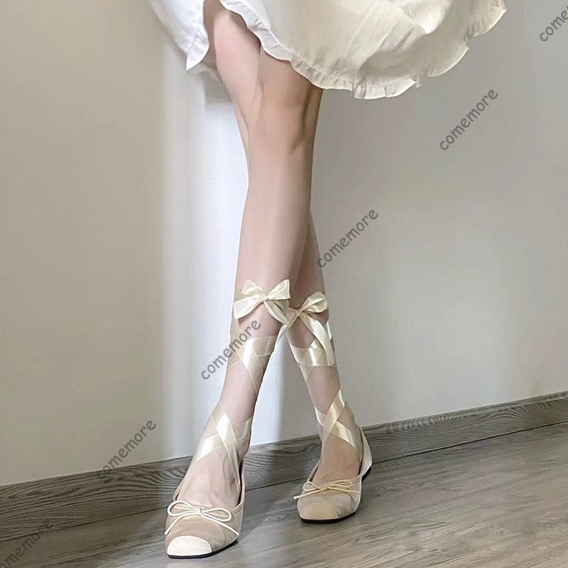 Sapatilhas femininas de cetim  - Satin Bow Tie avaliação e preço