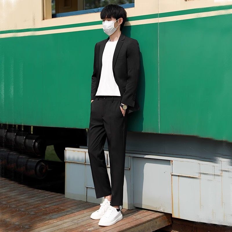 Conjunto de Terno Masculino Le - Korean Men Formal Wear avaliação e preço