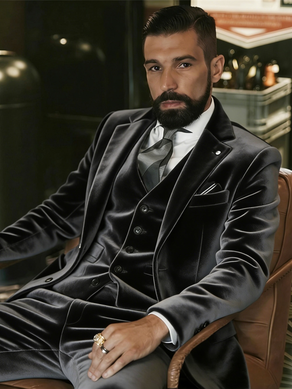 Ternos de Veludo Masculinos 3  - Men Formal Wear For Wedding avaliação e preço